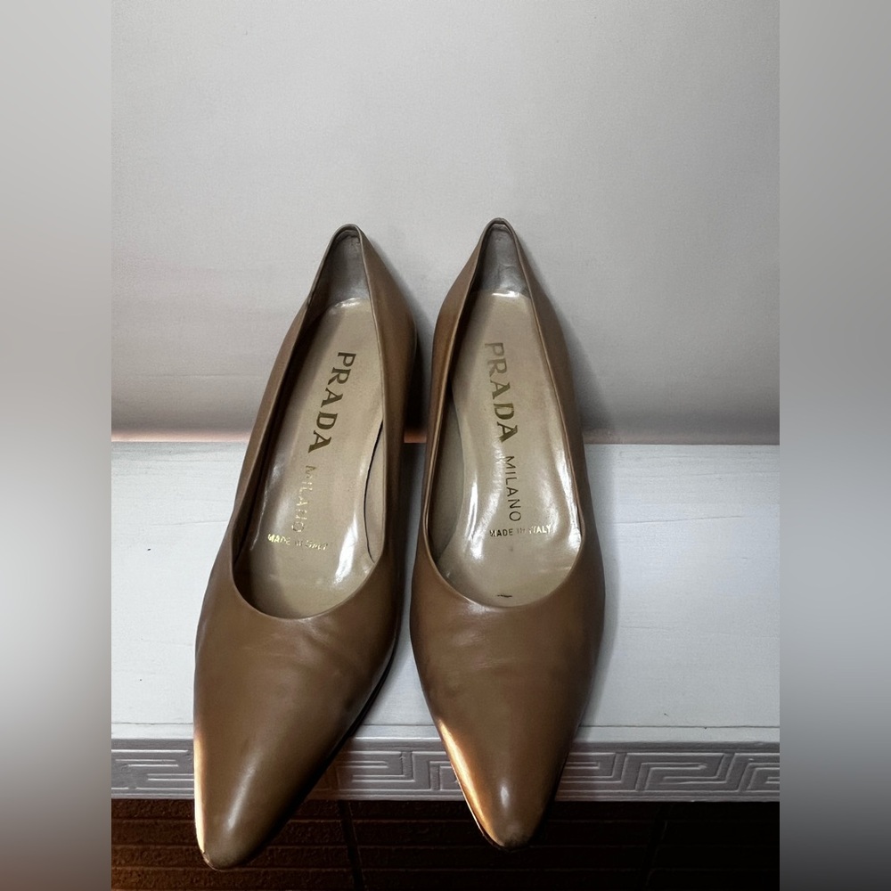 Prada Women's Brown Leather Heels - image 1